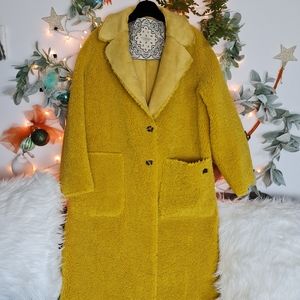 Scotch and Soda midi-length teddy coat , size S=M like oversize, new!